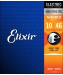 Elixir 12450 Nanoweb Light ( 10-46 ) - struny elektryczne komplet 12-strunowy