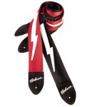 Gibson Lightning Bolt Style 2' Safety Strap Jet Black GSBL10 - pasek