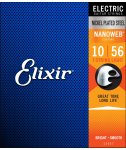 Elixir 12057 Nanoweb 10-56 (komplet 7-strunowy) struny elektryczne